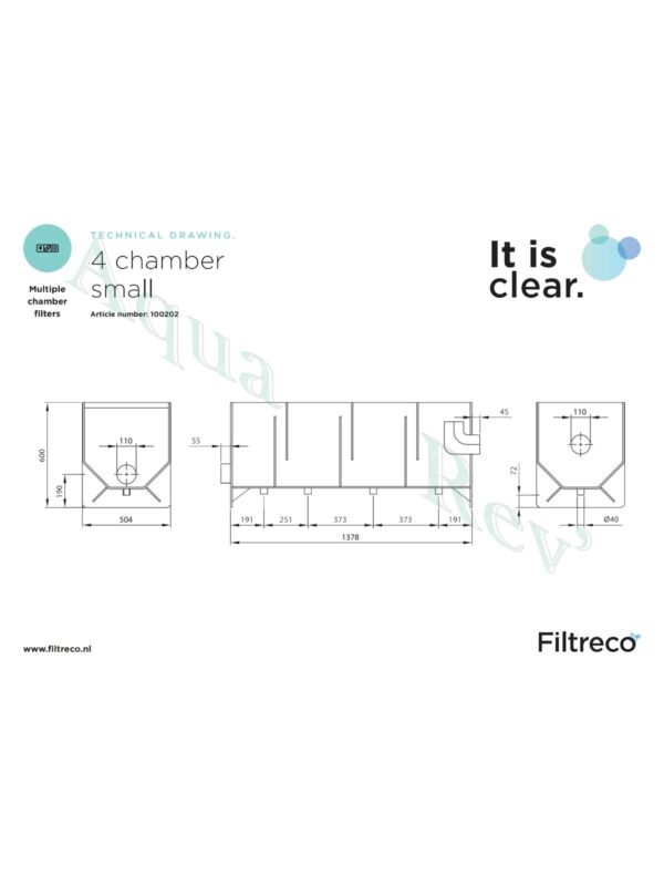 Filtre 4 chambres Small dimension Filtreco