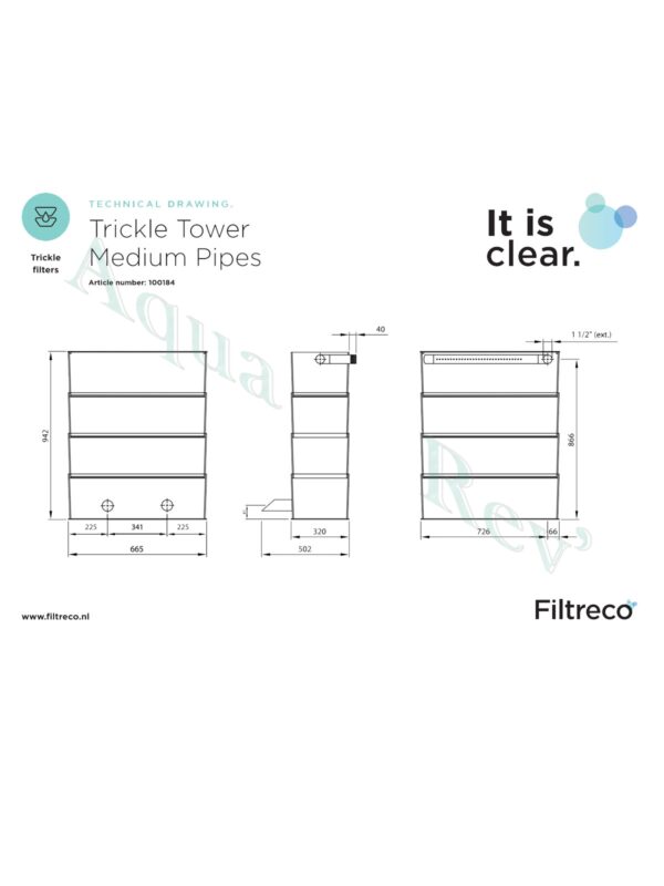 Filtre à Douche Medium dimensions tuyaux-Filtreco