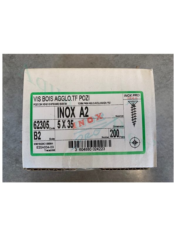 Vis Inox boite de 200 vis